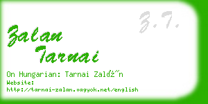 zalan tarnai business card